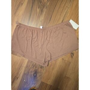 Stars Above Pajamas Shorts Womens Size XXL Linen Polyester Blend Pull On Brown